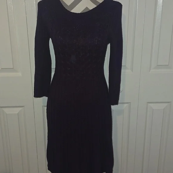 eliza j fit and flare sweater dress Eliza J Fit & Flare Sweater Dress In Black